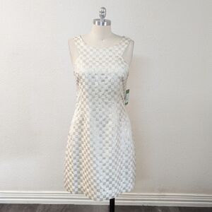 NEW Lilly Pulitzer Jepson Wright Square Checkered Jacquard Dress White G…
